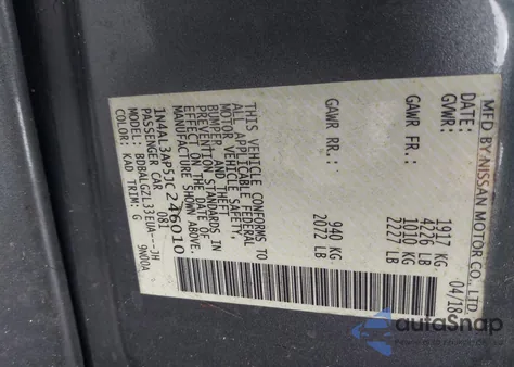 2018 Nissan Altima 2.5 S from USA, damaged, VIN 1N4AL3AP5JC246010